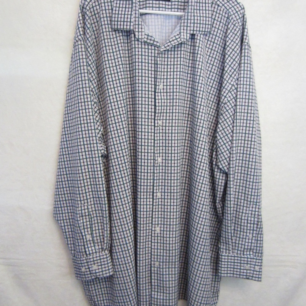 Shaquille O'Neal XLG Big FIt Cooling Stretch Long Sleeve Button Down Men's Shirt